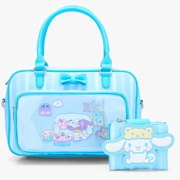 NEW Her Universe Cinnamoroll Friends Pin Collector Handbag Crossbody And WALLET - Picture 10 of 10